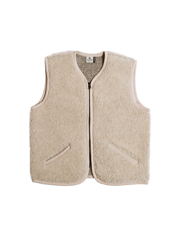 Alwero Kinder Bio Wollweste | Sand Brown