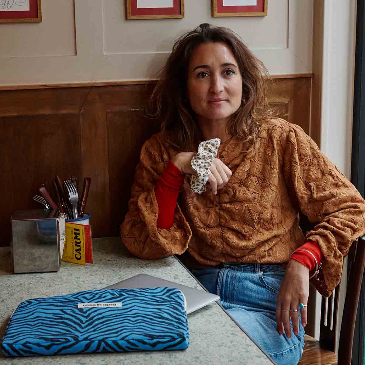 Rose in April Rose in April Scrunchie "Chouchou" Leo Beige