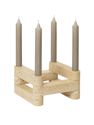Ferm Living Modular Candle Holder Set Newel | Travertine