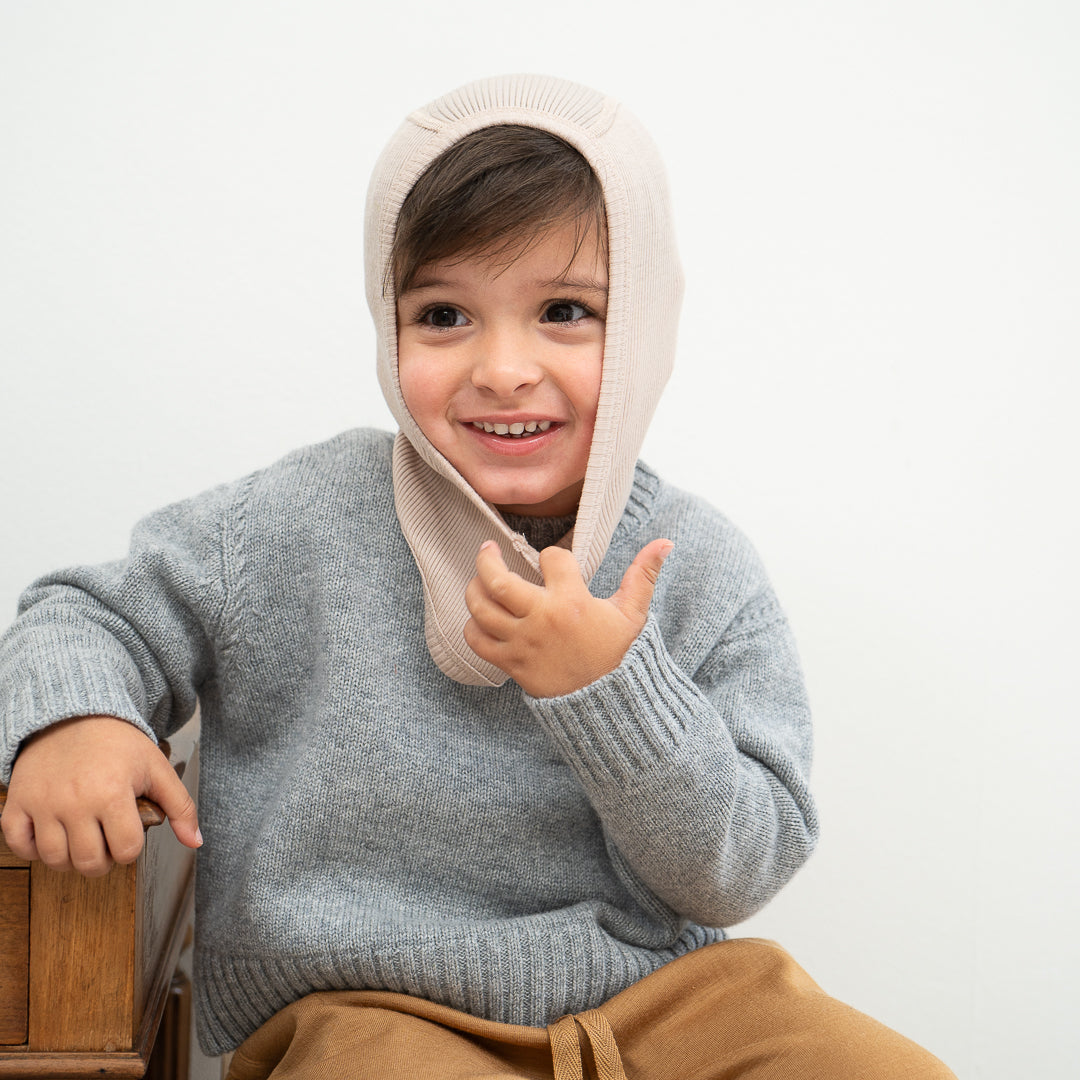 minimalisma Sturmhaube Merino "Alephant"| Beige