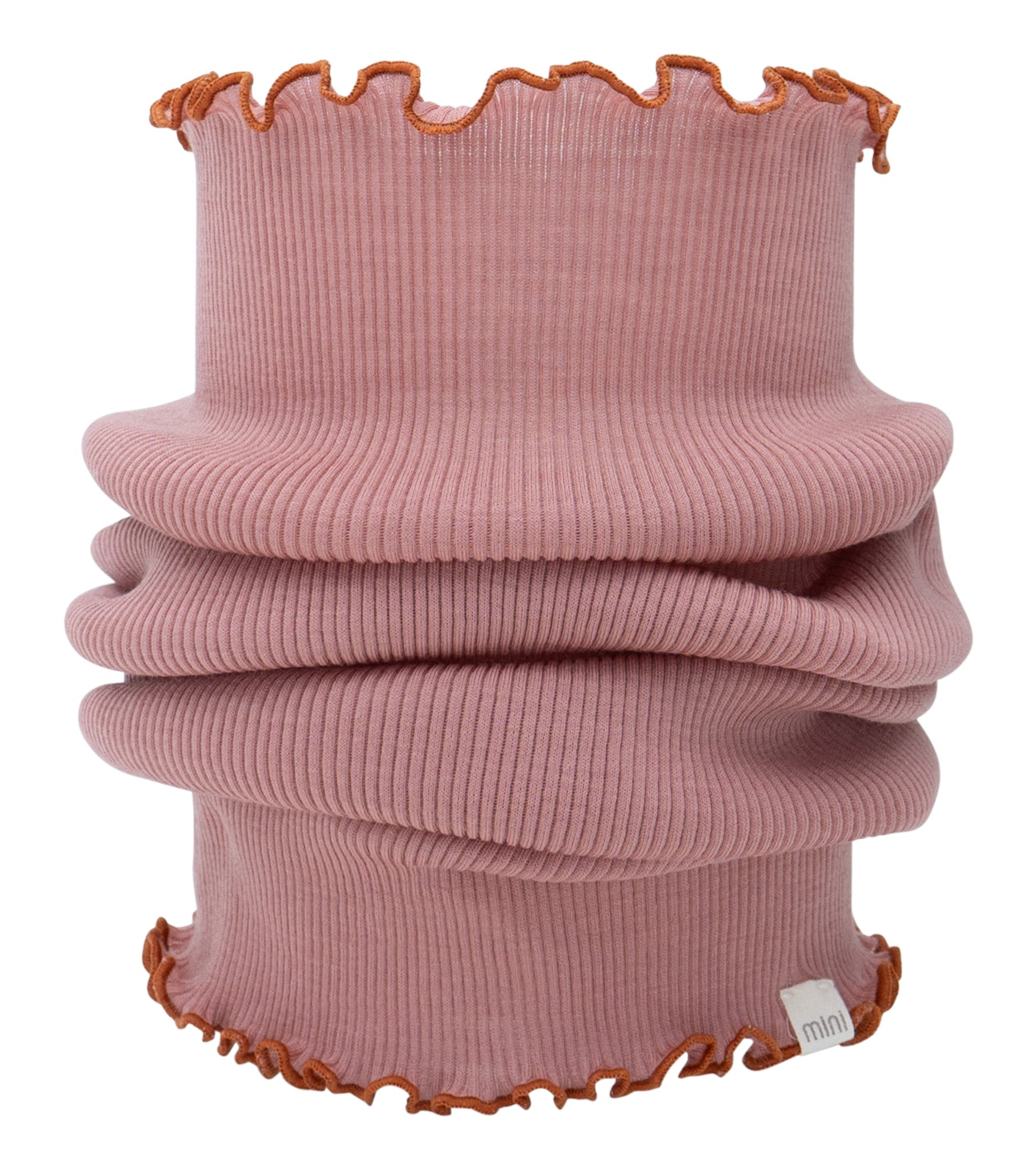 „minimalisma Loop-Schal ‚Aha‘ in Rose Kinder-Schlauchschal aus 100 % Merinowolle, weich und nahtlos gestrickt