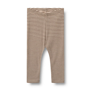 Wheat Woll-Leggings Agi in Wood Stripe