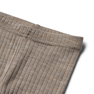 Wheat Baby Leggings Wolle/Seide "Agi" | Khaki Melange