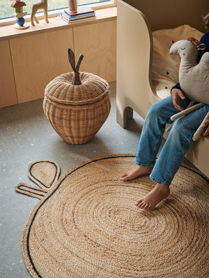 Ferm Living Apple Geflochtener Aufbewahrungskorb – Gross | Natur