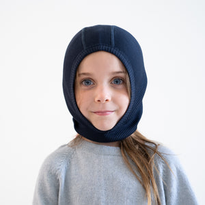 Minimalisma Sturmhaube Seide Baumwolle "Belefant" in Dark Blue – Detailansicht 2