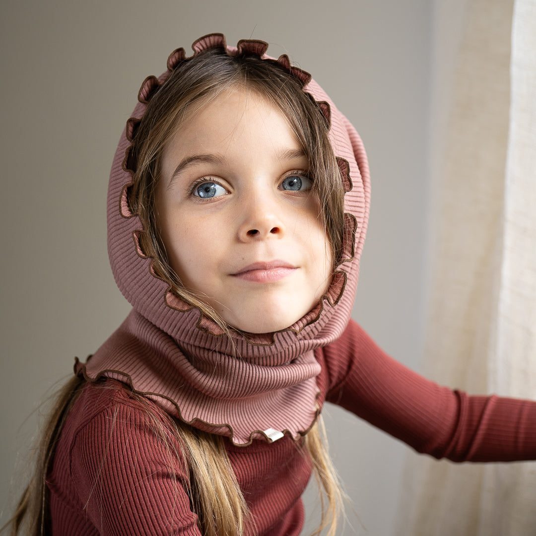 minimalisma Loop-Schal Seide-Baumwolle "Birkin" Antique Rose