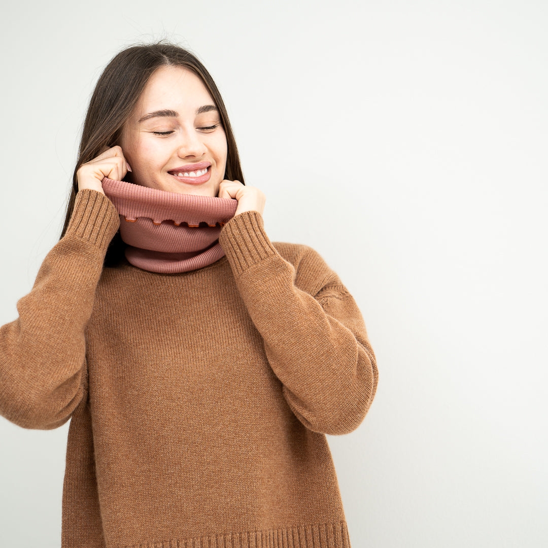 minimalisma Loop-Schal Seide-Baumwolle "Birkin" Antique Rose