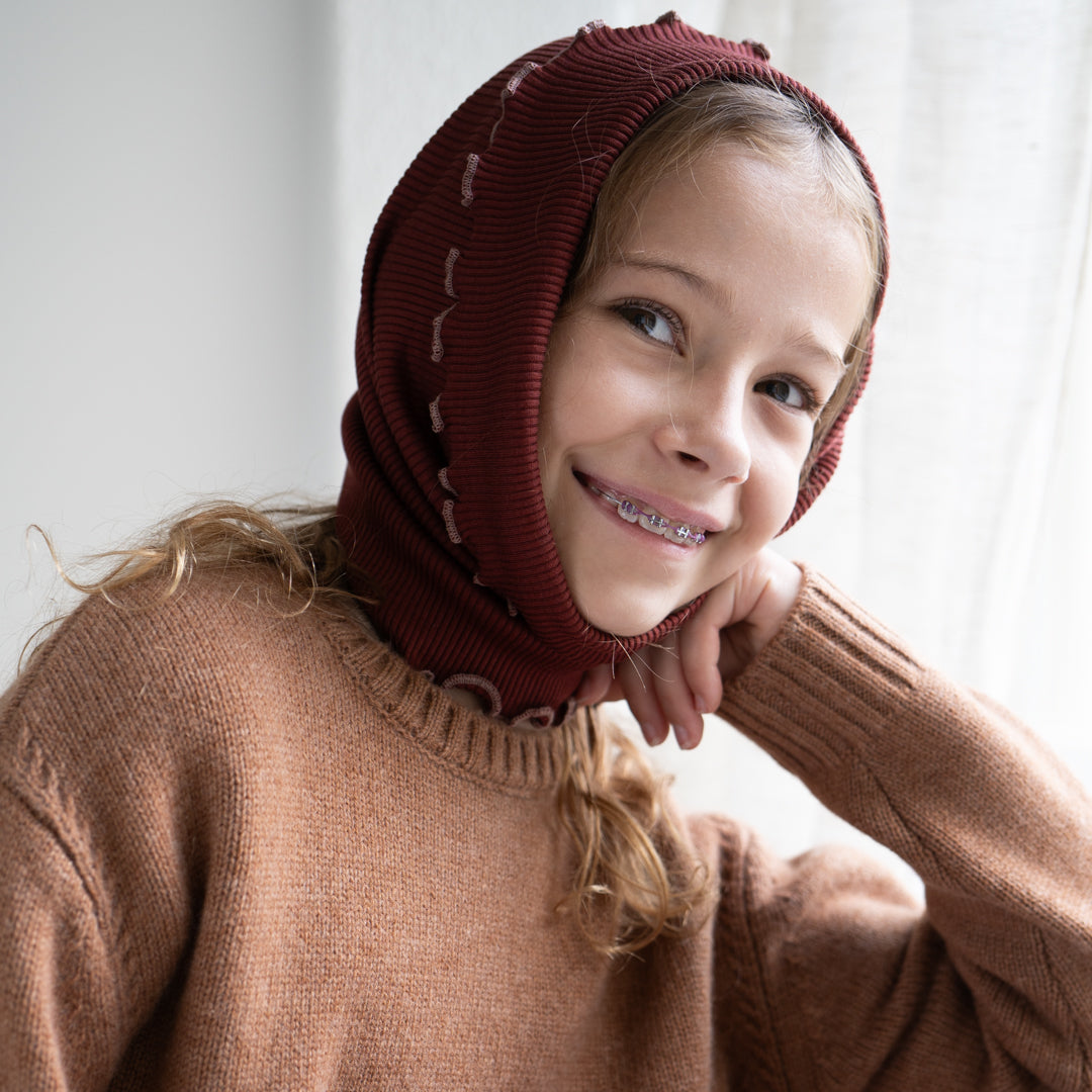 minimalisma Loop-Schal Seide-Baumwolle "Birkin" Hibiscus