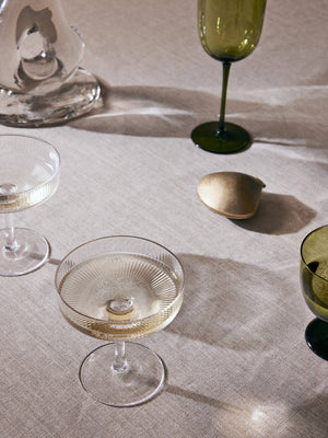 Ferm Living Coupes à Champagne Ripple – Set de 2 | Transparent