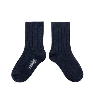 Collégien Chamois - Gerippte Socken aus Kaschmir und Merinowolle | Douce nuit