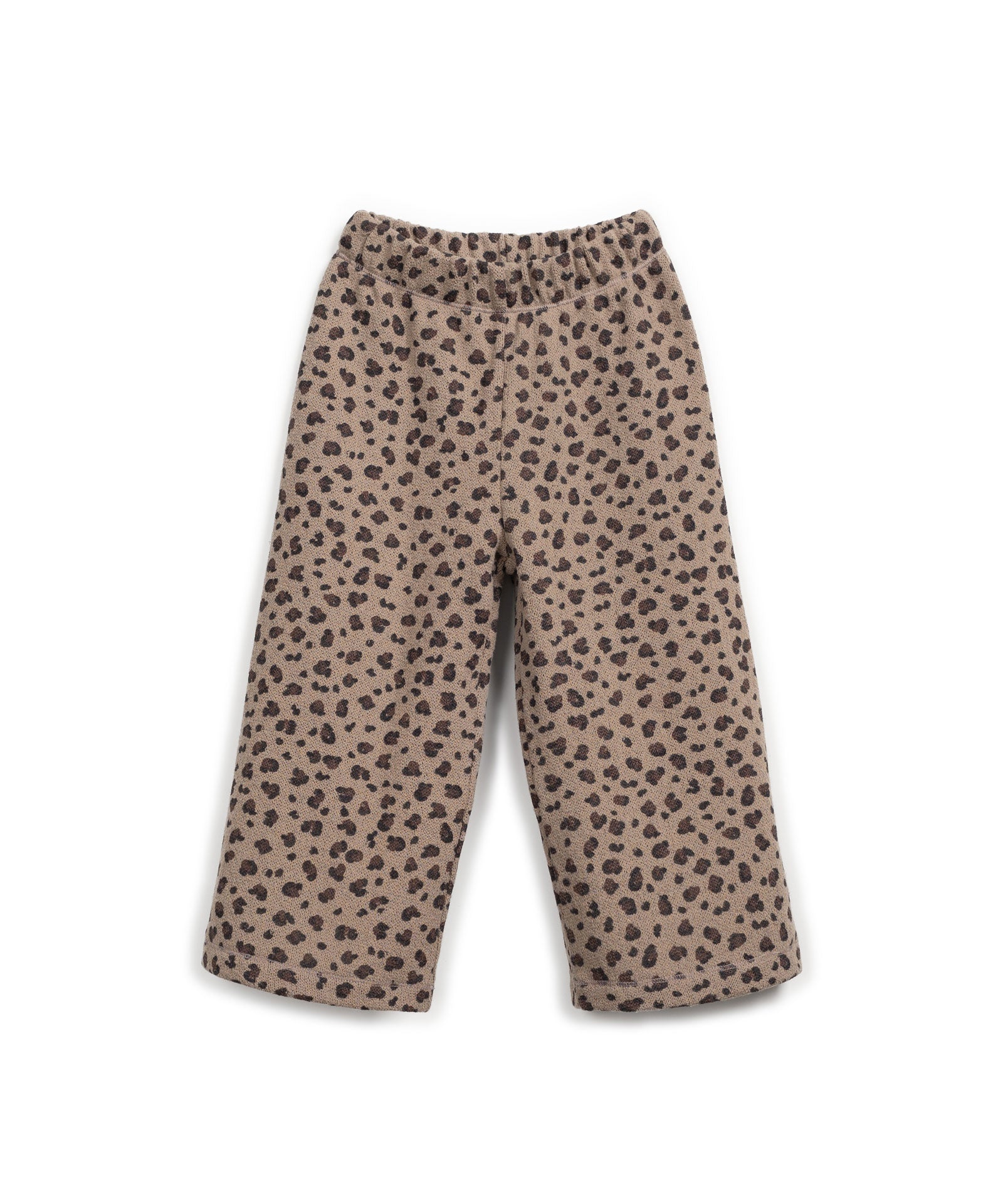 trickhose mit weitem Schnitt, elastischem Bund und Animal-Print, hergestellt in Portugal
