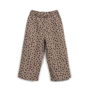 trickhose mit weitem Schnitt, elastischem Bund und Animal-Print, hergestellt in Portugal