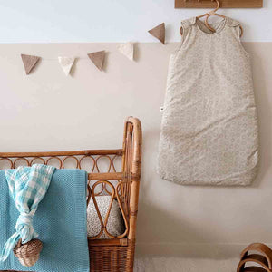Rose in April Bianca Swaddle Vichy 70x70 cm | Canal Blue