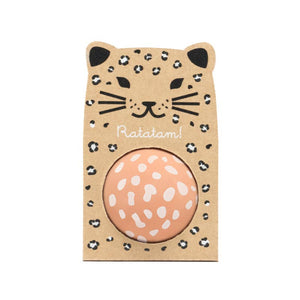 Ratatam Springball Flummi Rehkitz, kleiner Springball aus Vollgummi mit süßem Rehkitz-Muster