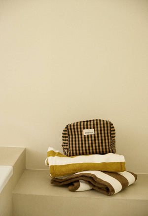 Gabrielle Paris Toiletry Bag | Coffee Vichy