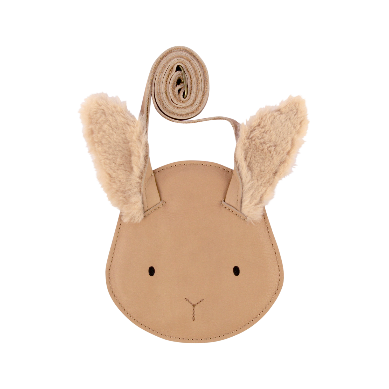 Donsje Umhängetasche "Britta" | Fluffy Bunny | Light Rust Leather