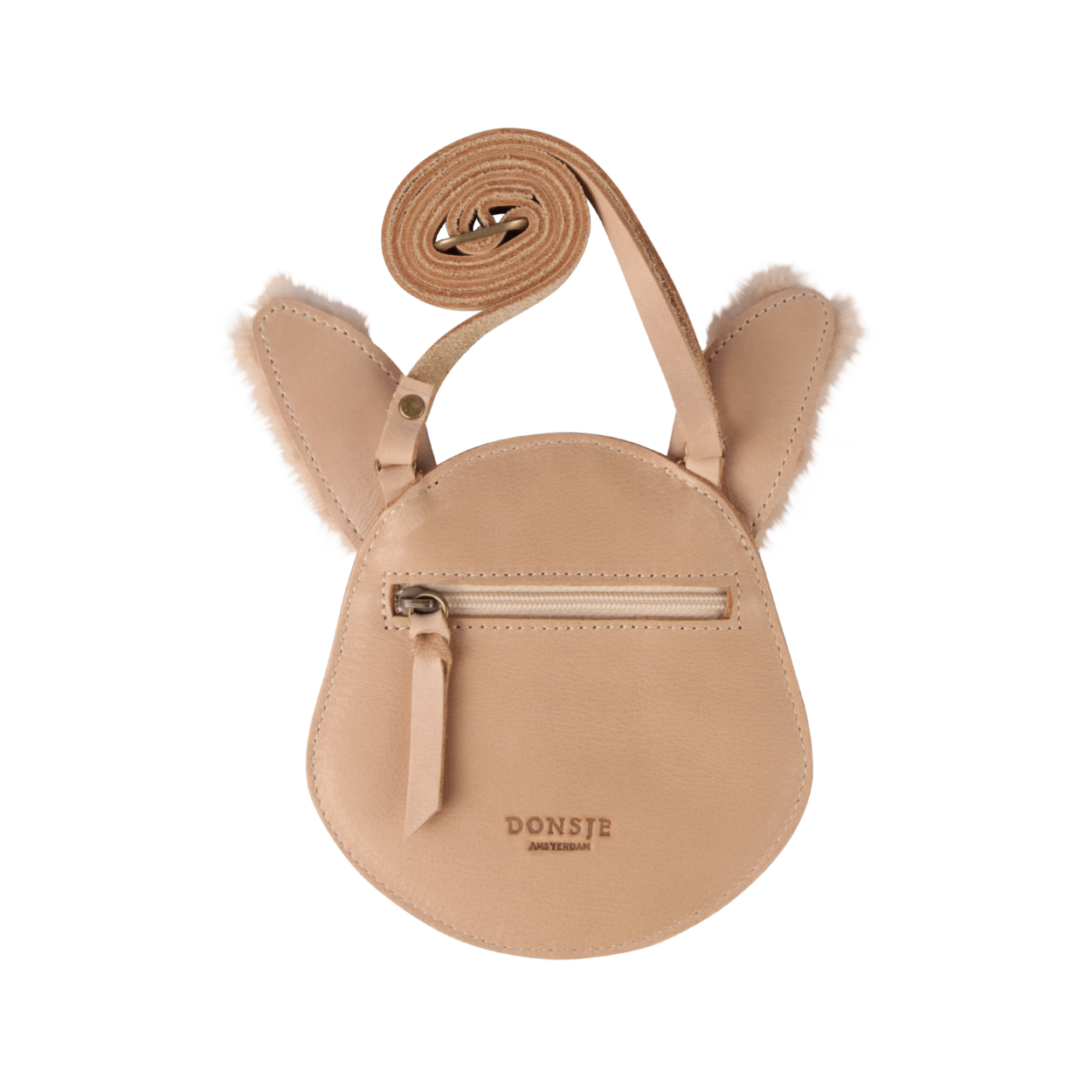 Donsje Umhängetasche "Britta" | Fluffy Bunny | Light Rust Leather