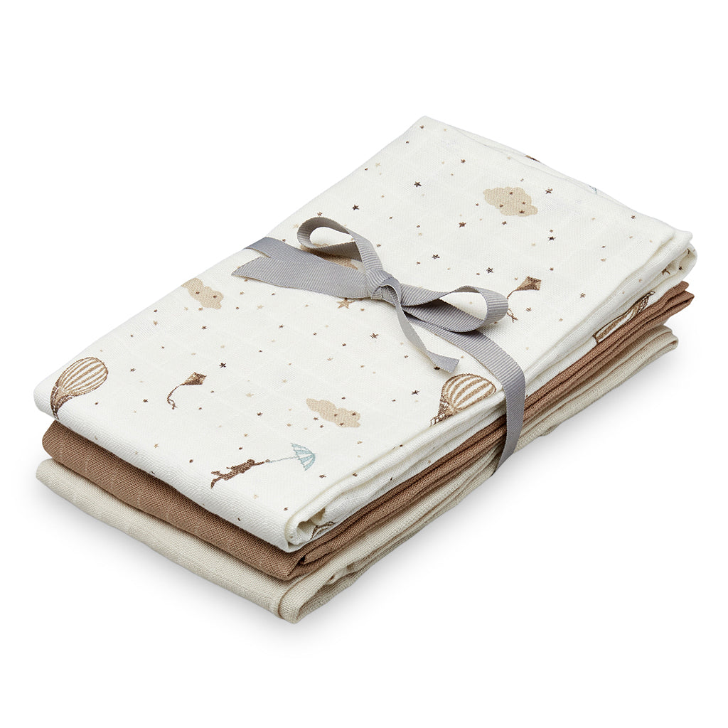 Cam Cam "Muslin Cloth" | 3-pack | Mix Dreamland, Camel, Light Sand