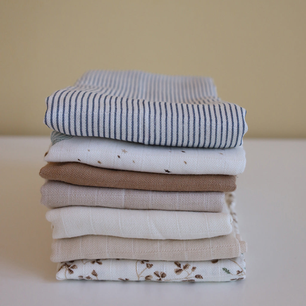 Cam Cam Decke "Muslin Cloth" | 2-pack | Classic Stripes Blue