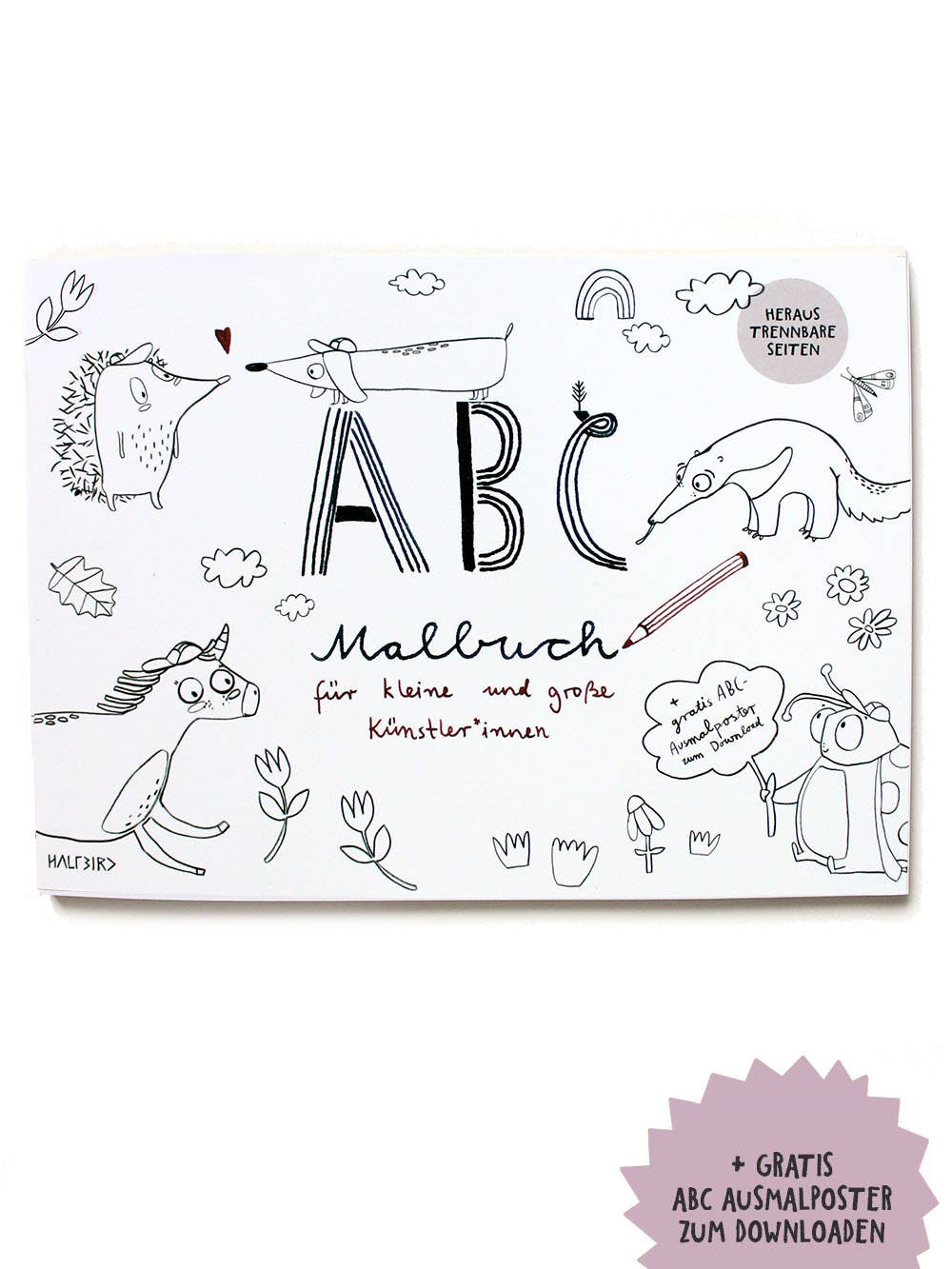 Halfbird ABC Malbuch