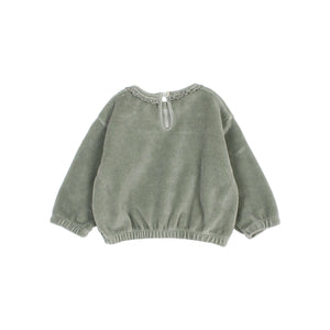 búho Pullover in Eucalyptus – Detailansicht 2