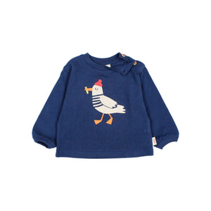 búho Langarmshirt in Marine – Detailansicht 4