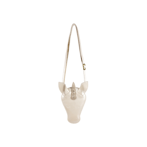 Donsje Umhängetasche "Blinc" | Unicorn | Off White Metallic Leather