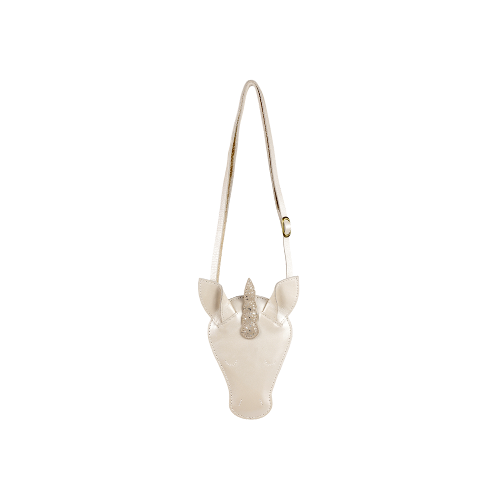 Donsje Umhängetasche "Blinc" | Unicorn | Off White Metallic Leather