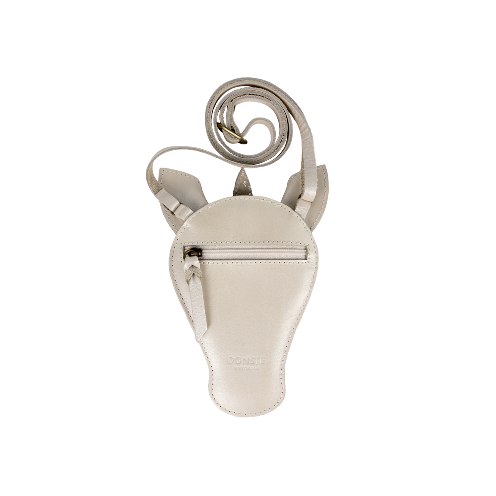 Donsje Umhängetasche "Blinc" | Unicorn | Off White Metallic Leather