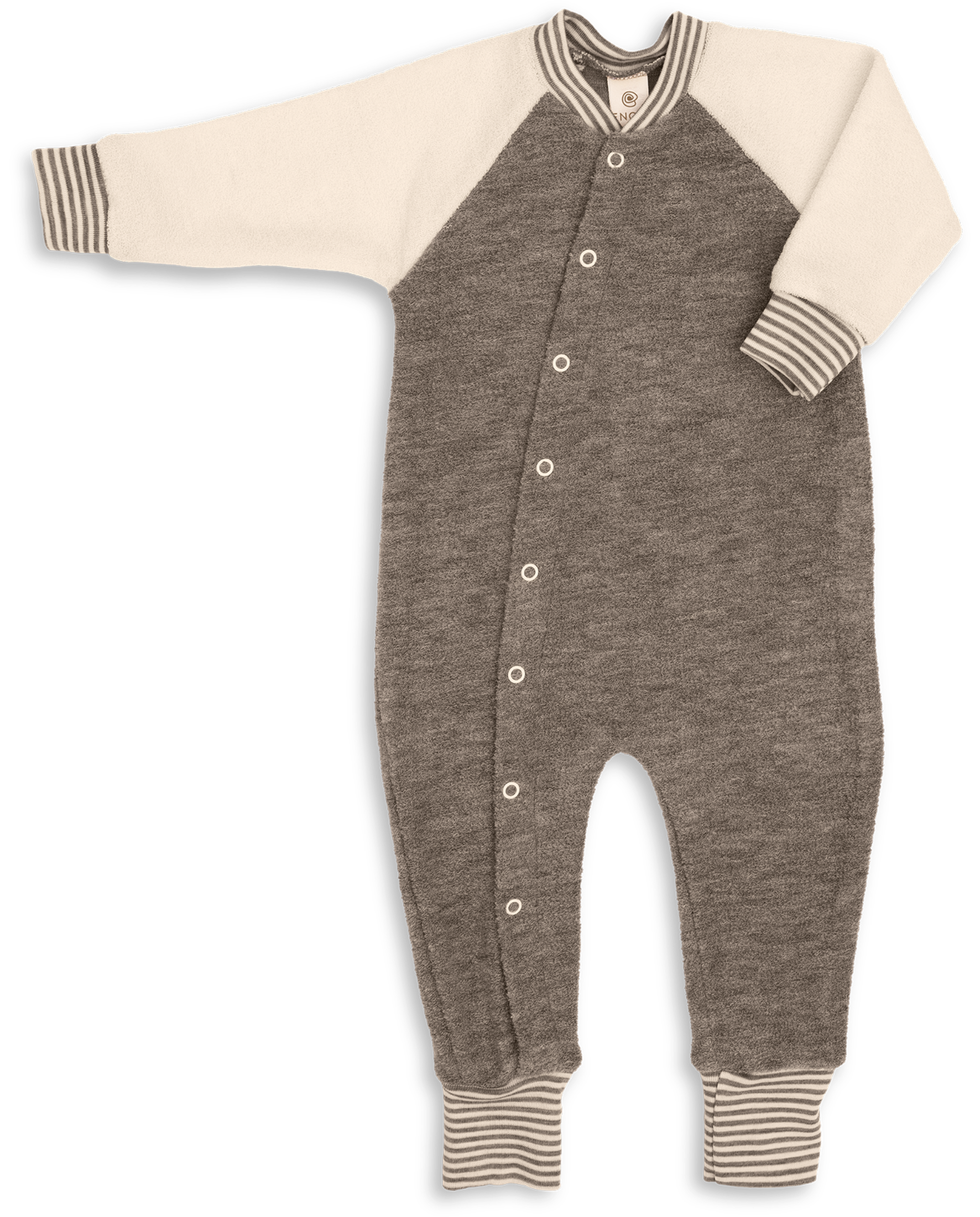 Engel Schlafoverall Wolle-Seide | Walnuss Melange