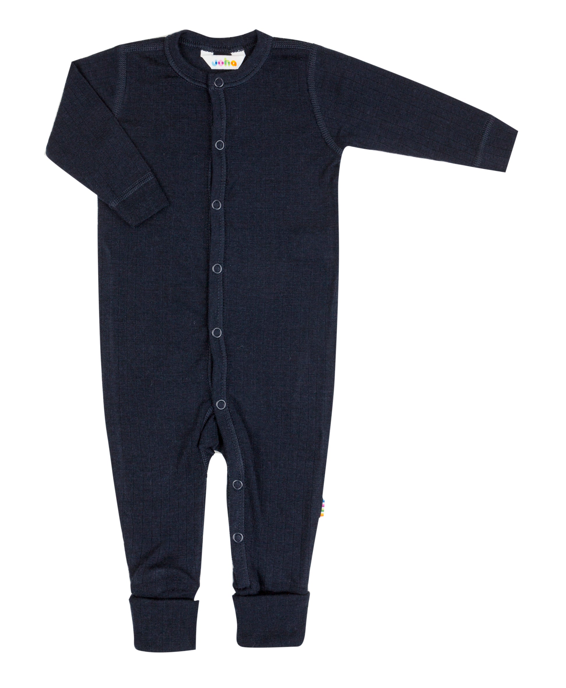 Joha Jumpsuit Merinowolle | Navy mit Klappfuss