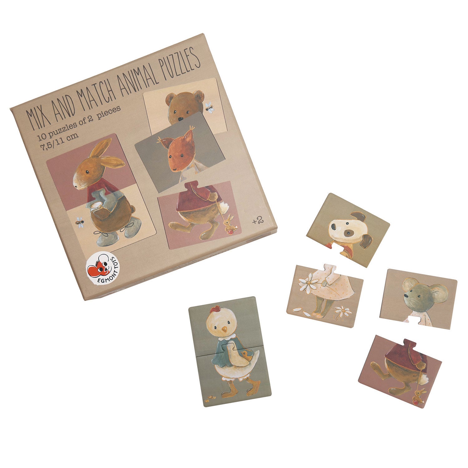 Egmont Toys Mix and Match 10 Tierpuzzles