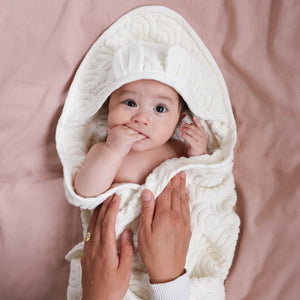 Cam Cam Baby Kapuzenbadetuch | Off-White