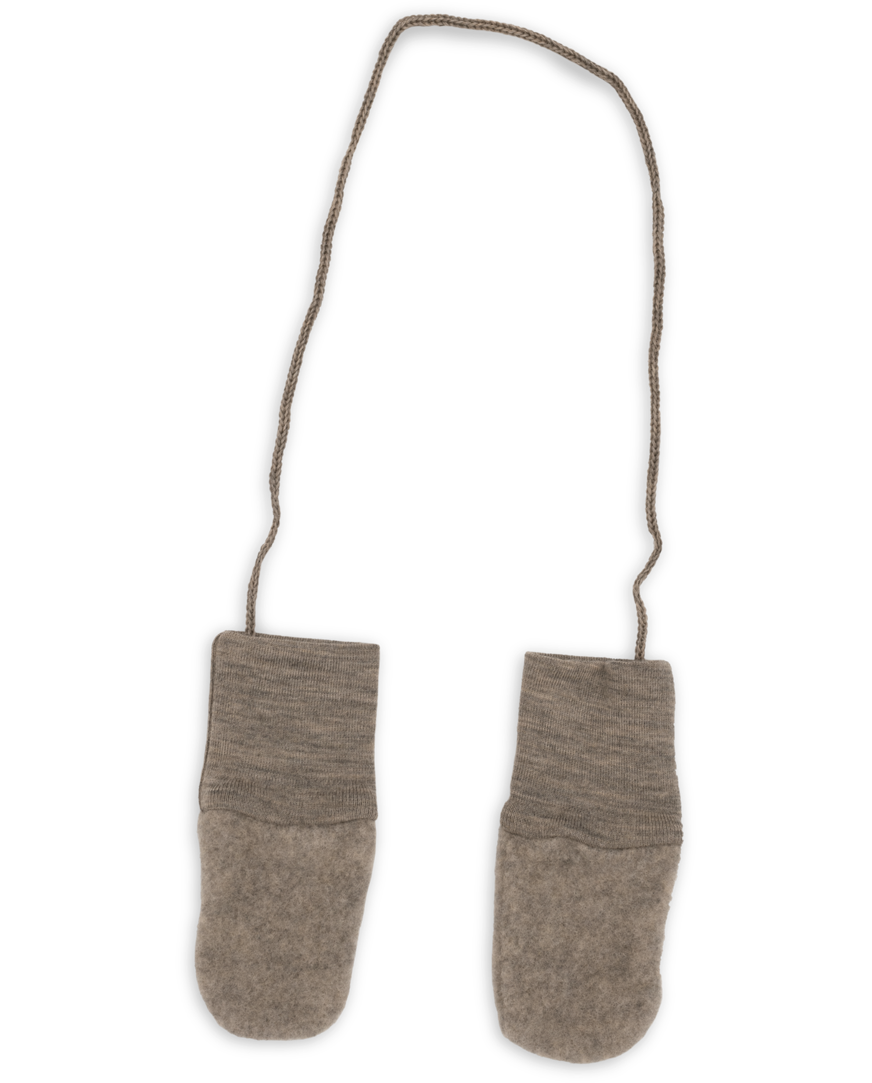 Engel Baby Wollfleece Fäustlinge in Schilf Melange – weiche Bio-Handschuhe aus Merinowolle für Babys