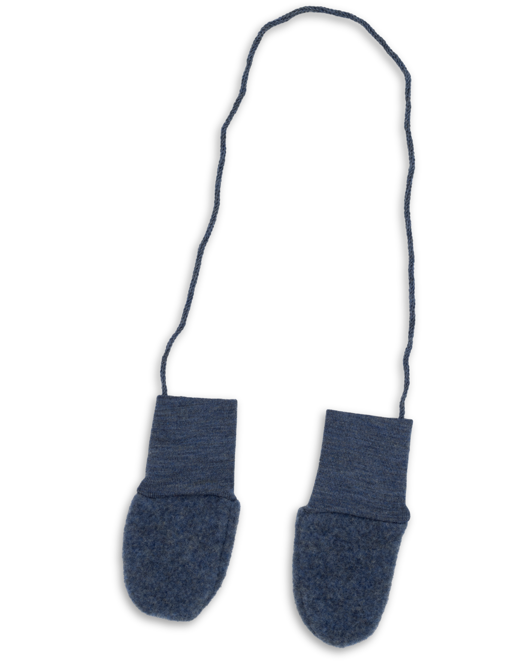 Engel Baby Wollfleece Fäustlinge | Blau Melange