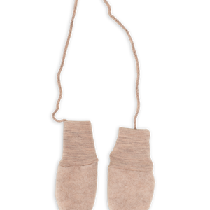 Engel Baby Wollfleece Fäustlinge | Sand Melange