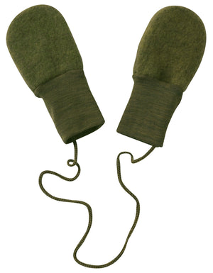Engel Baby-Fäustlinge, Wollfleece in Schilf Melange