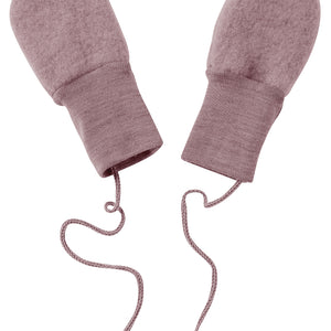 Engel Baby-Fäustlinge, Wollfleece in Rosenholz Melange
