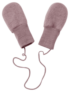 Engel Baby-Fäustlinge, Wollfleece in Rosenholz Melange