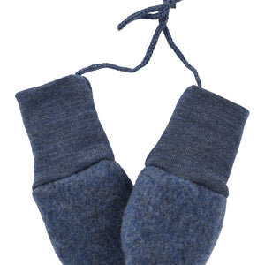 Engel Baby-Fäustlinge, Wollfleece in Blau Melange