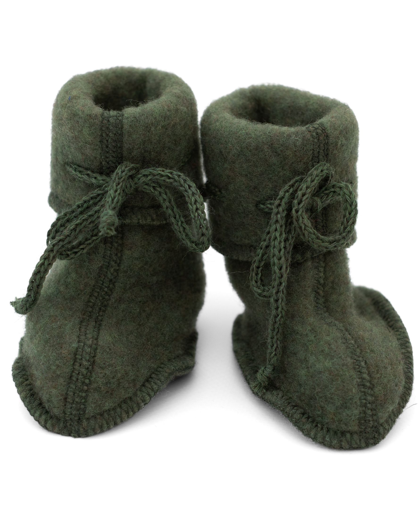 Engel Wollfleece Schühchen Schilf Melange