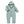 Engel Baby-Kapuzenoverall, mit Knöpfen und Arm- & Beinumschlag, Wolle in Bergblau Melange