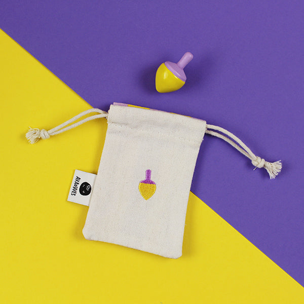 Ava & Yves Holzkreisel | Gelb Flieder