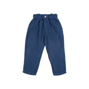 Búho Pantalon en Lin | Marine