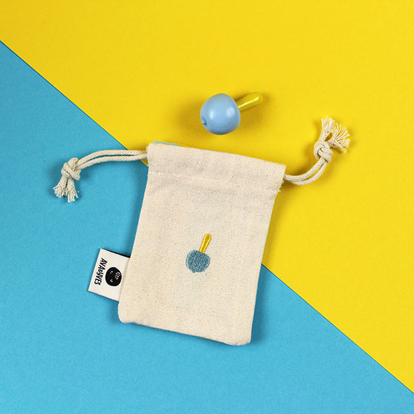 Ava & Yves Holzkreisel | Gelb Hellblau