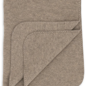 Engel Baby-Decke, mit Muschelkante, Wolle-Fleece in Walnuss