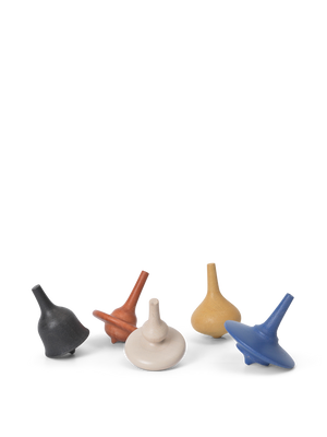 Ferm Living Spin Tops - Set aus 5 Kreiseln | Multi
