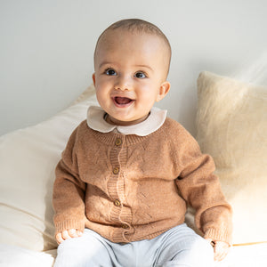 minimalisma Merino Strickjacke "Inka" |  Camel
