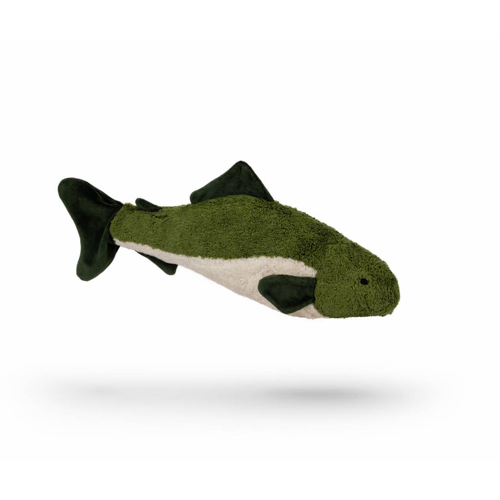 Senger Kuscheltier/Wärmekissen Fisch Klein | Tannengrün