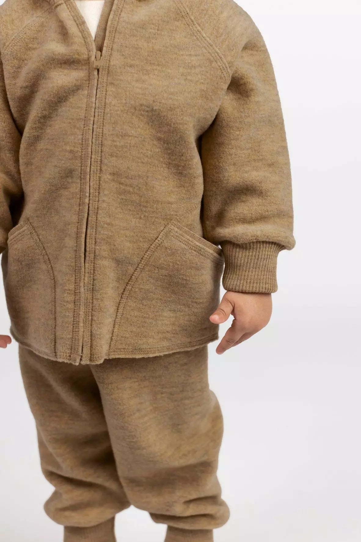 Engel Wollfleece Hose | Salbeigrün Melange